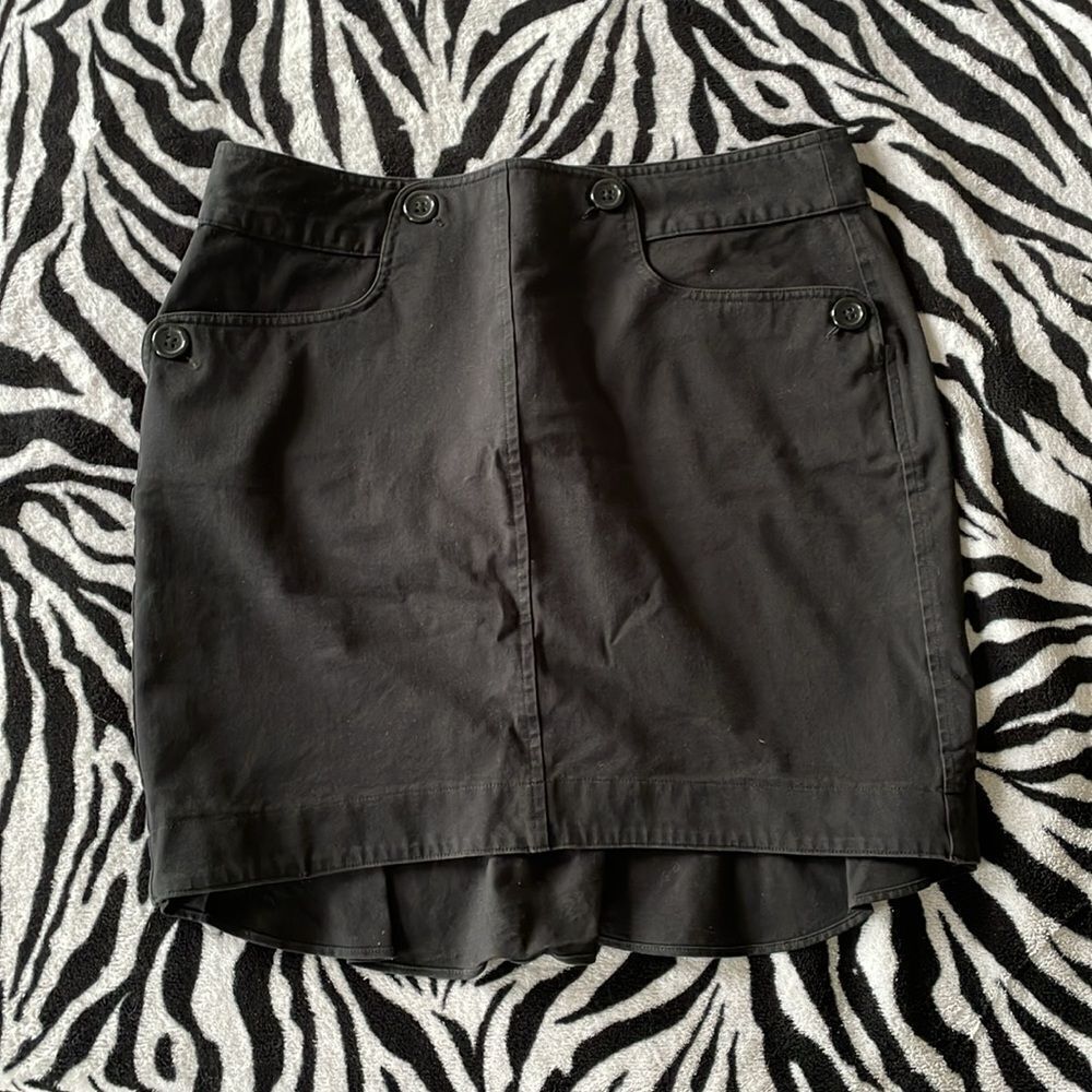 3/$15Body by Victoria’s secret black sexy mini pencil button peplum women skirt